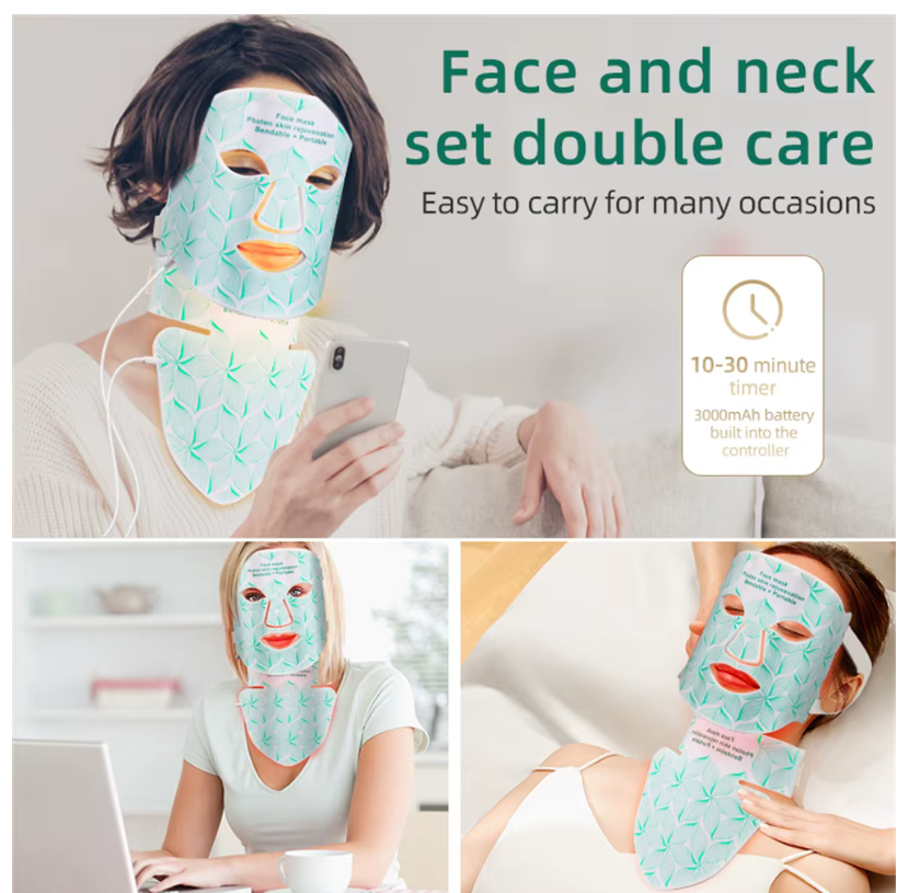 Full-Face red-Light Therapy Led mask.